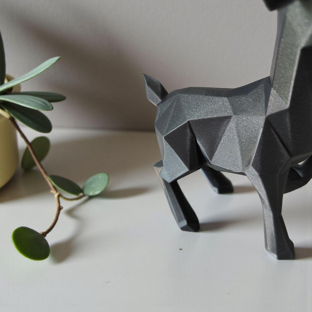 Geometric Reindeer Sculpture
