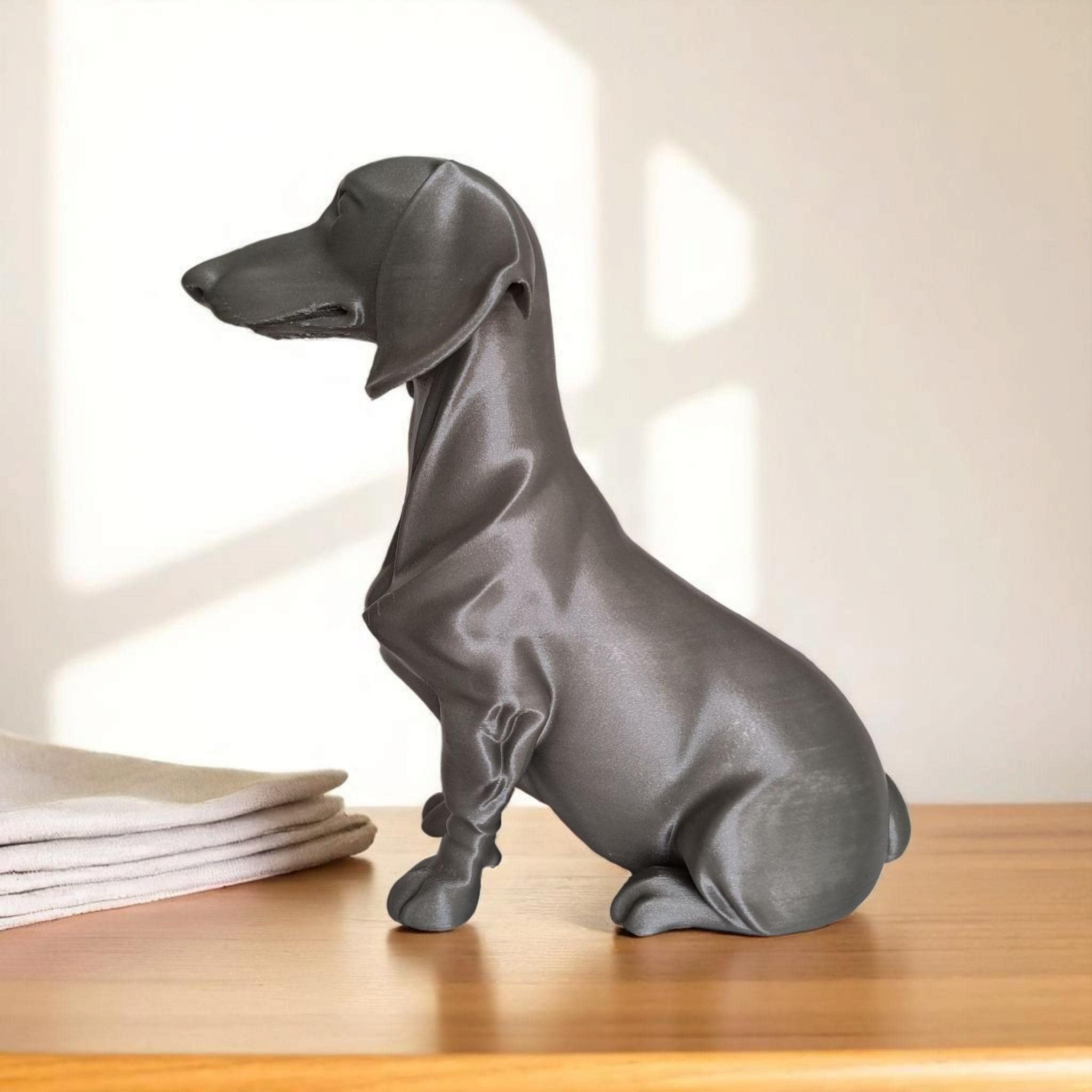 Minimalist Dachshund Sculpture