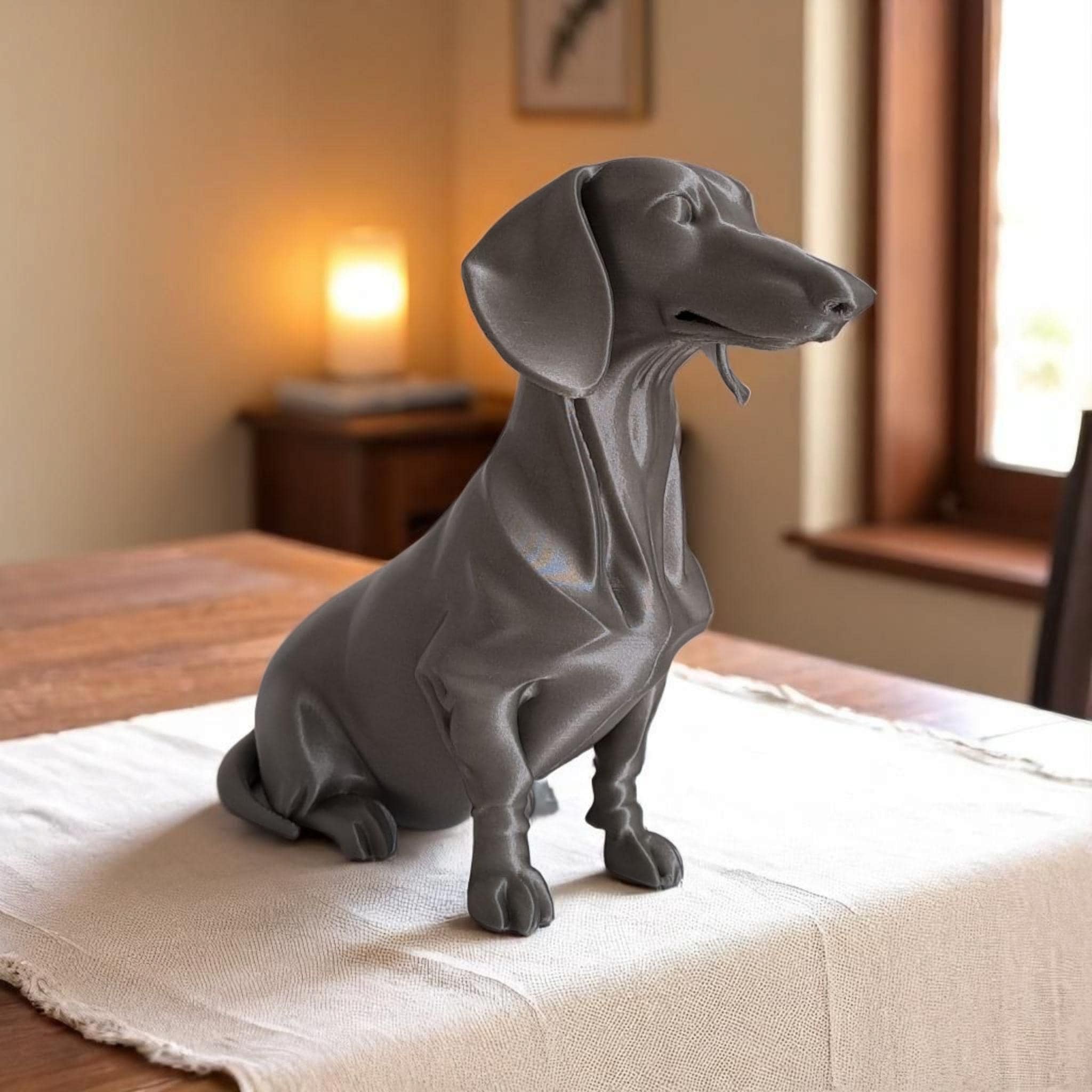 Minimalist Dachshund Sculpture