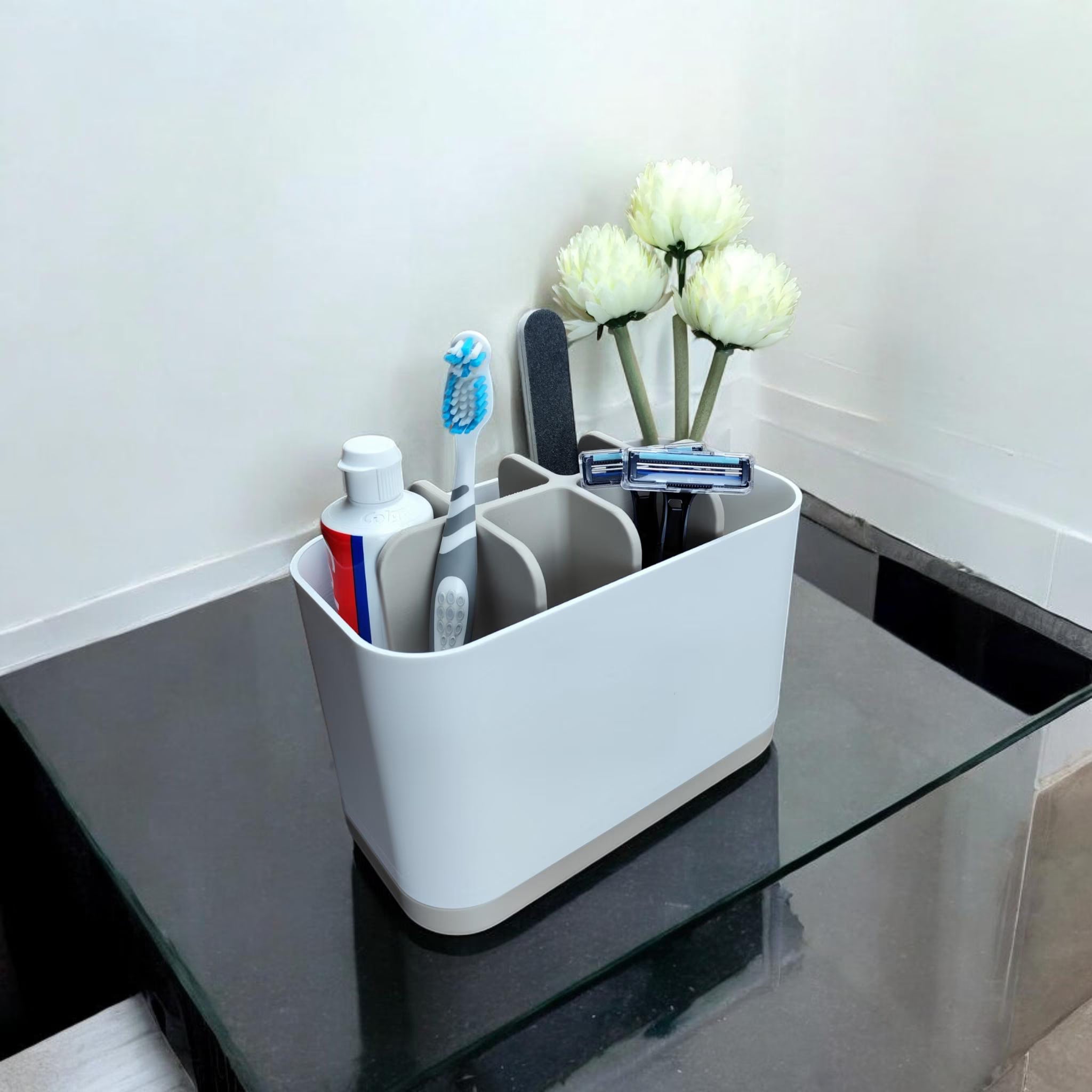 Two-Tone Bathroom Organizer