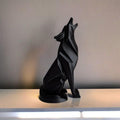 3D Printed Howling Wolf Sculpture