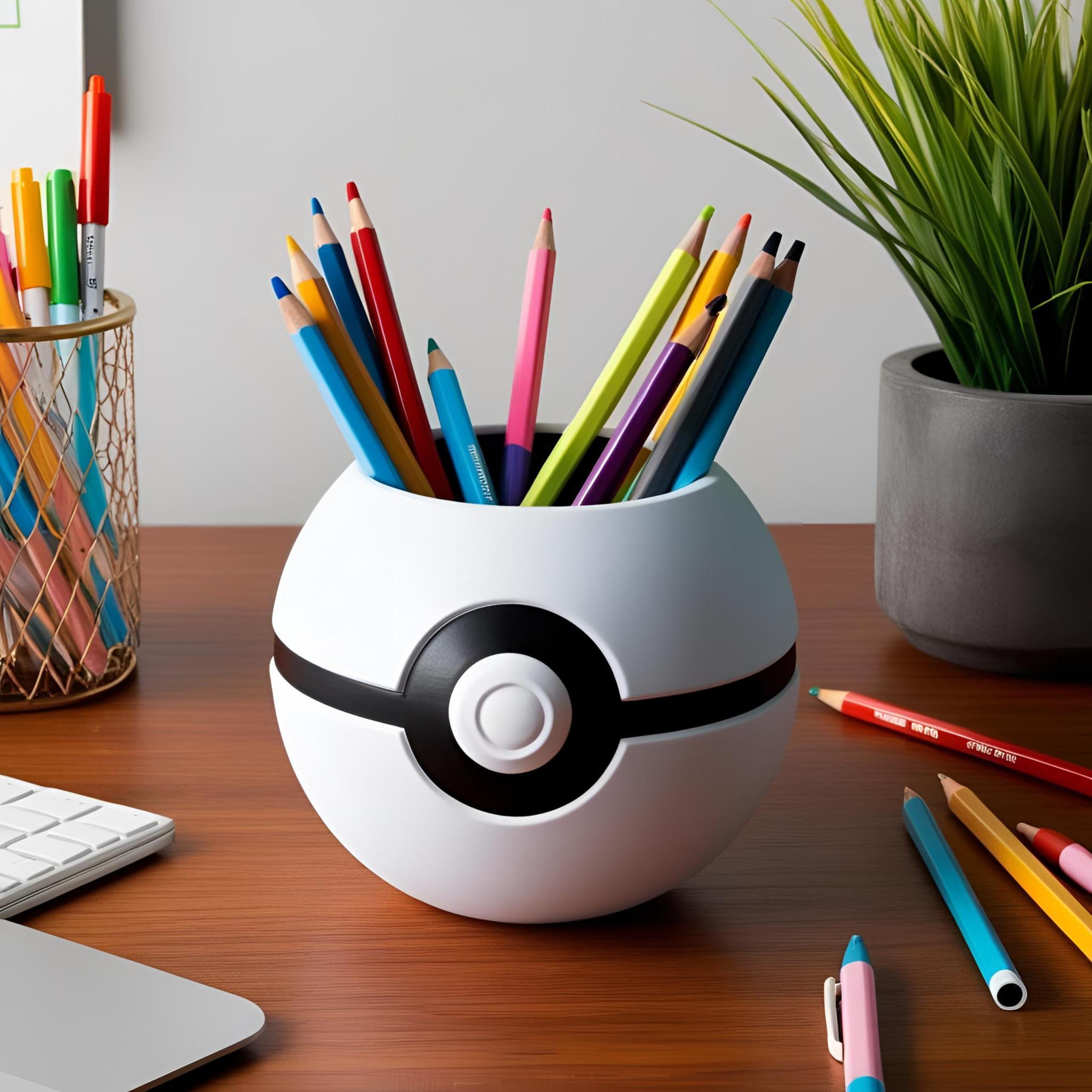 3D Printed Pokeball Pencil Holder