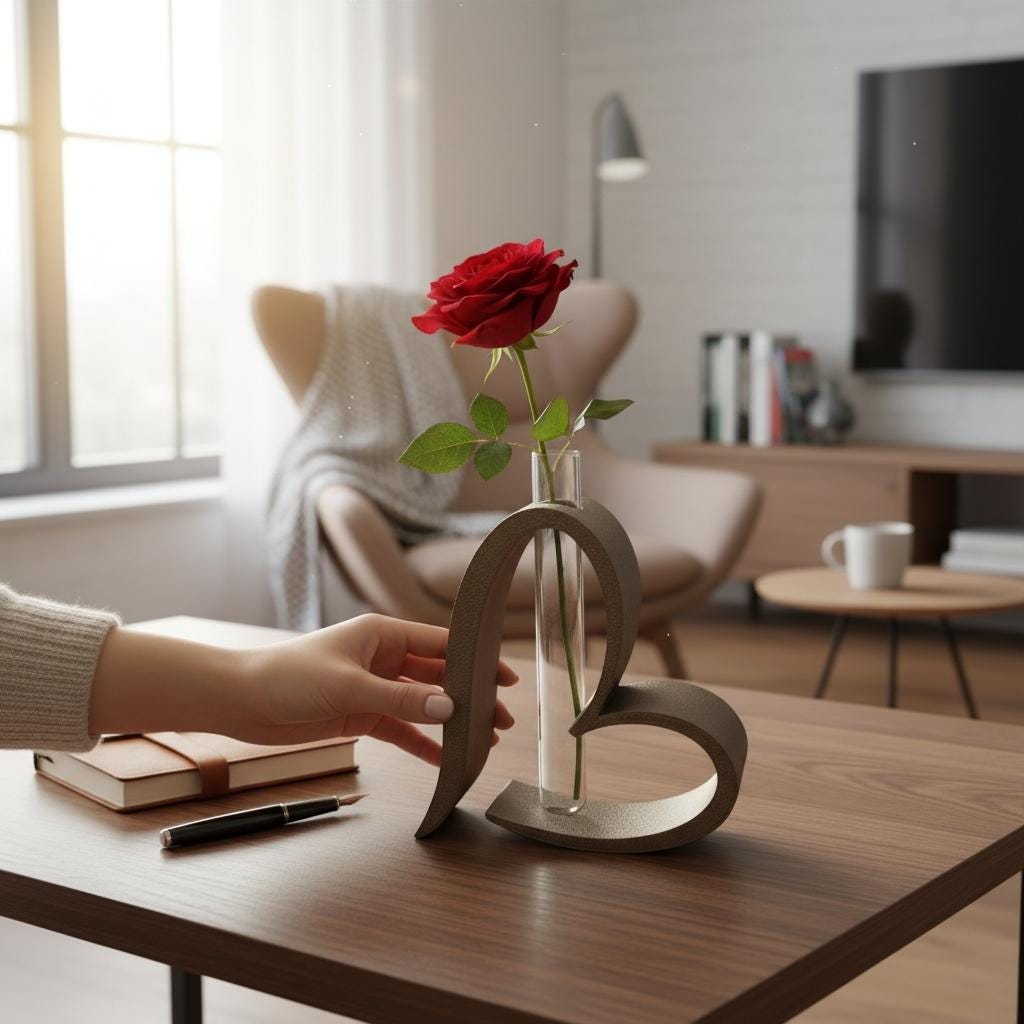 Heart Shaped Test Tube Vase