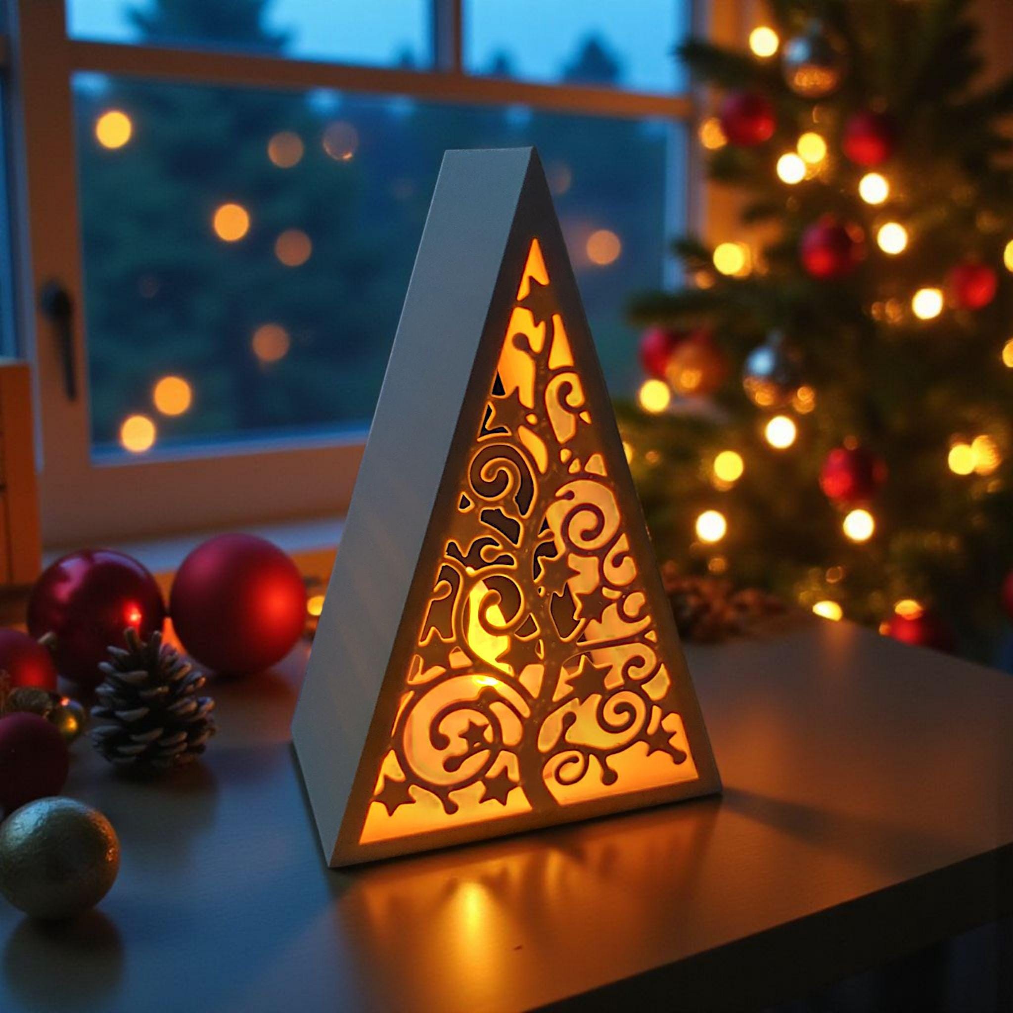 Pyramid Christmas Tree Lantern