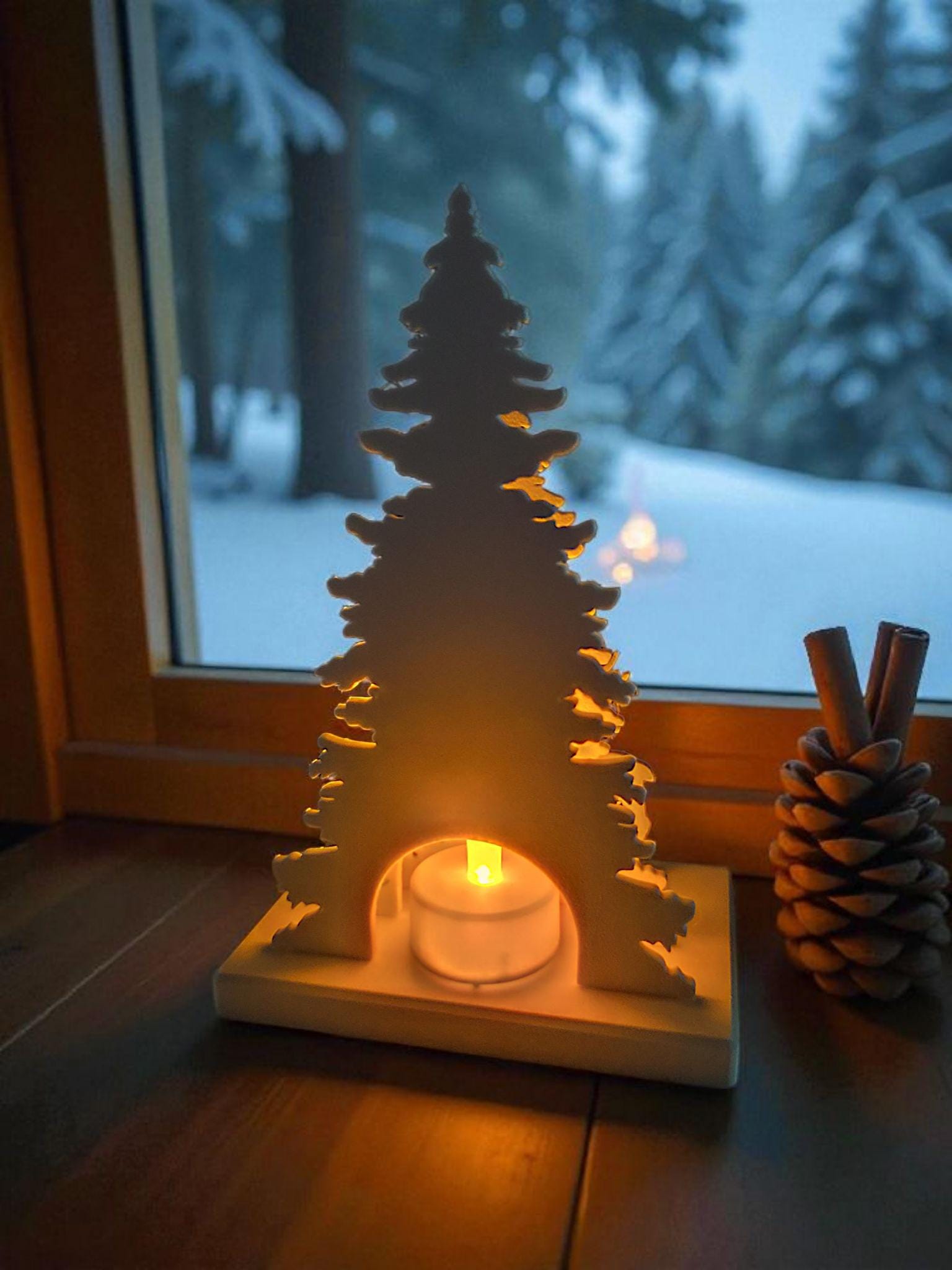 Illuminated Christmas Scene Decor