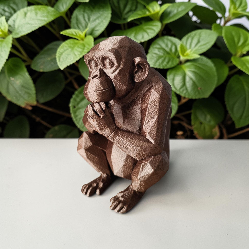 Low Poly Chimpanzee Sculpture