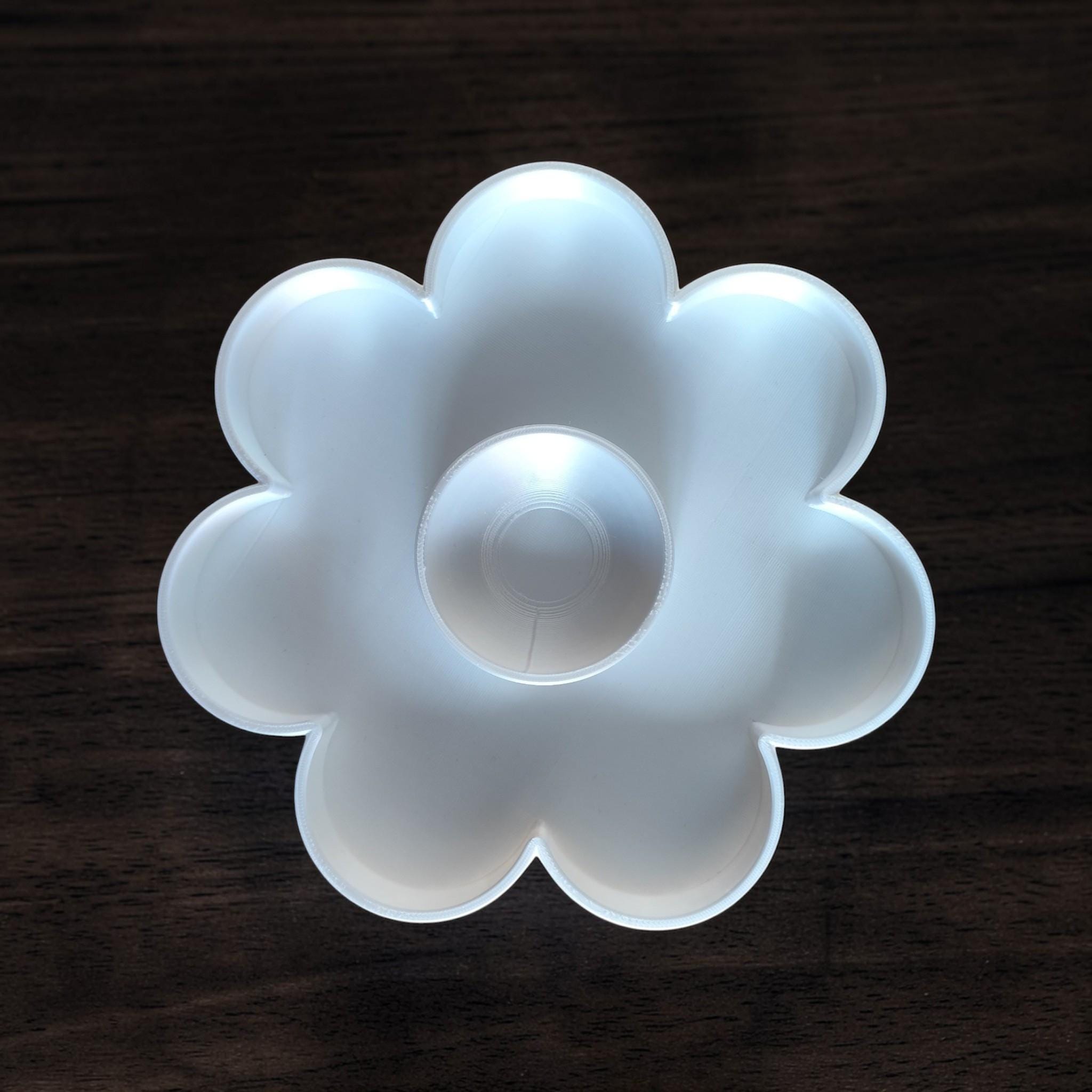 Flower Snack Tray with Dip Bowl