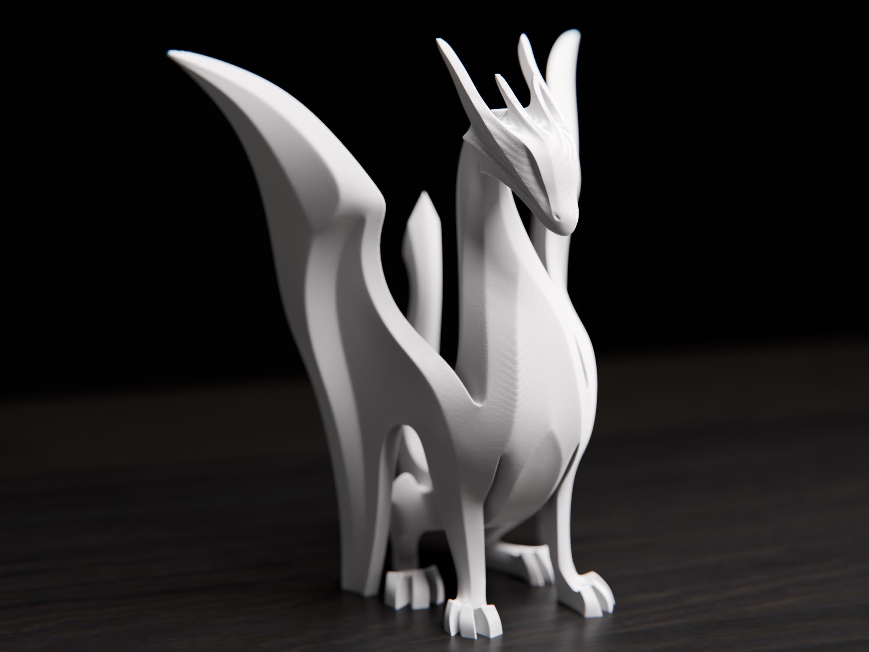 Minimalist Dragon Sculpture