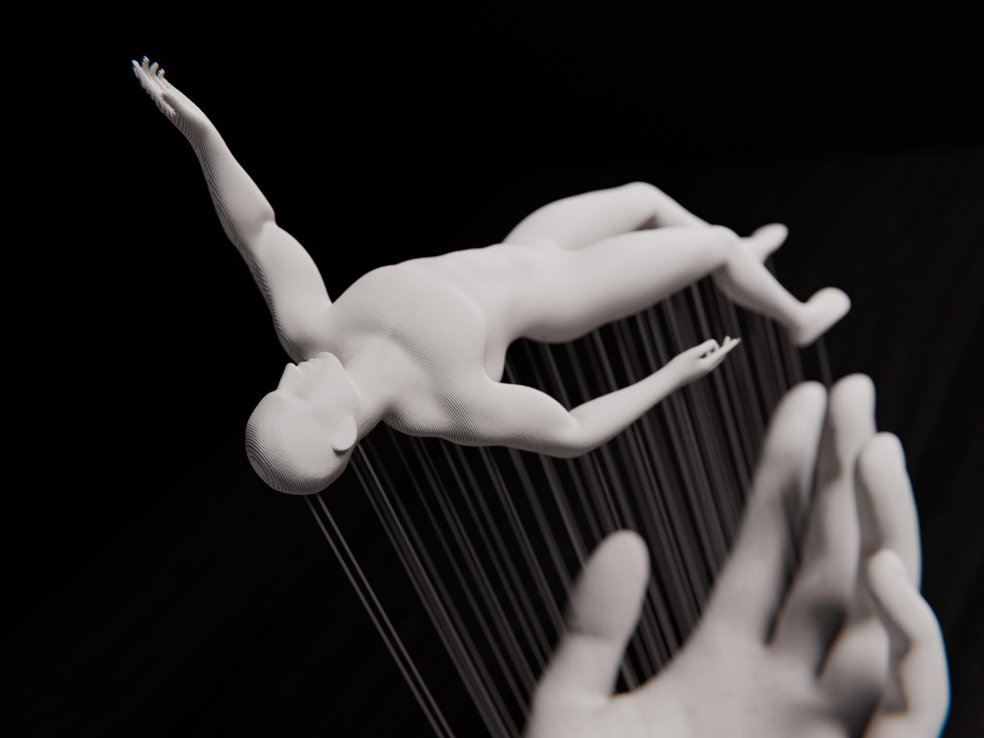 3D Printed String Art Sculpture