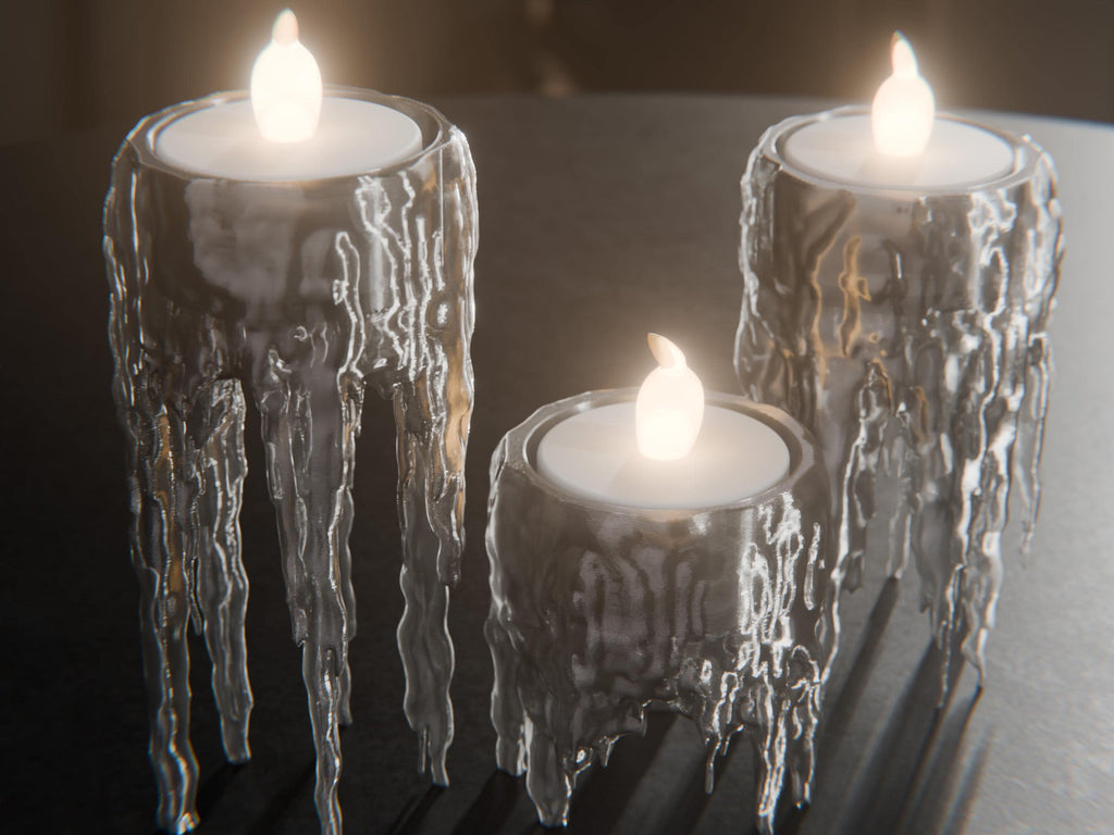 Icicle Candle Holder Set