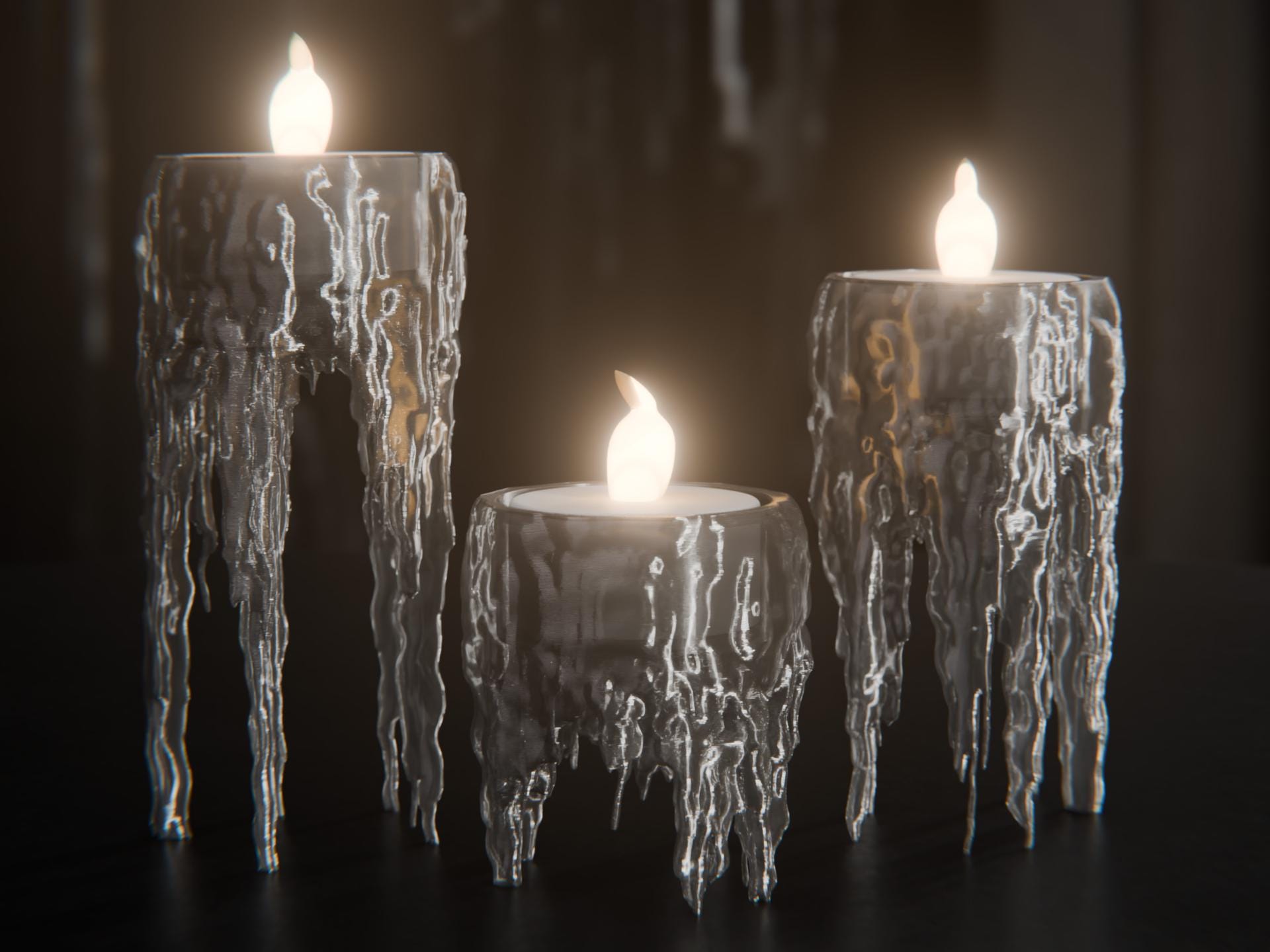Icicle Candle Holder Set