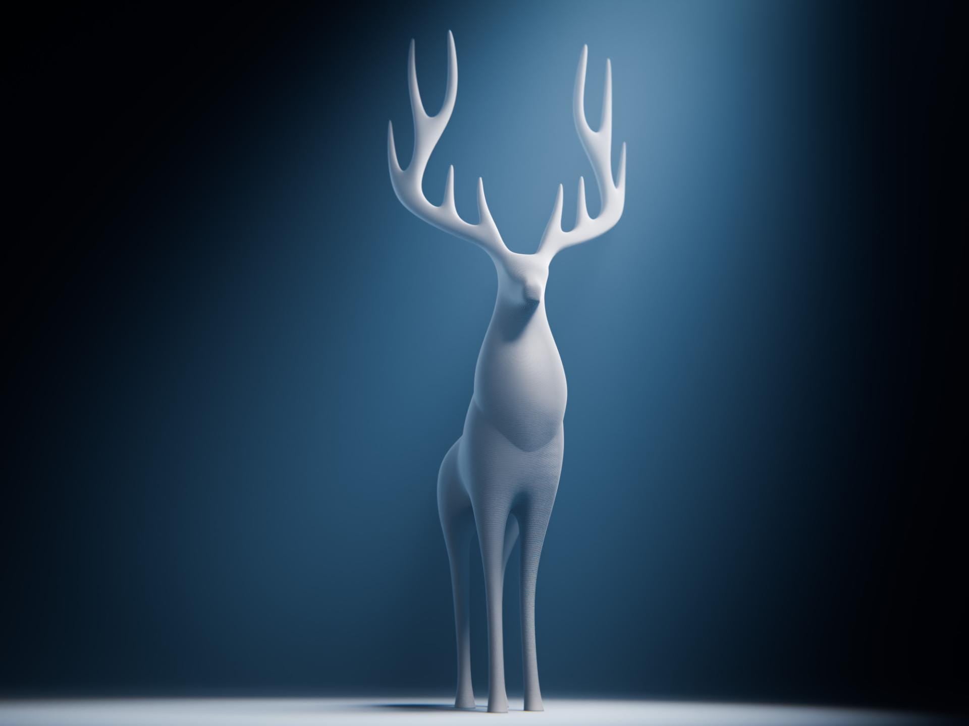 Minimalist Deer Sculpture