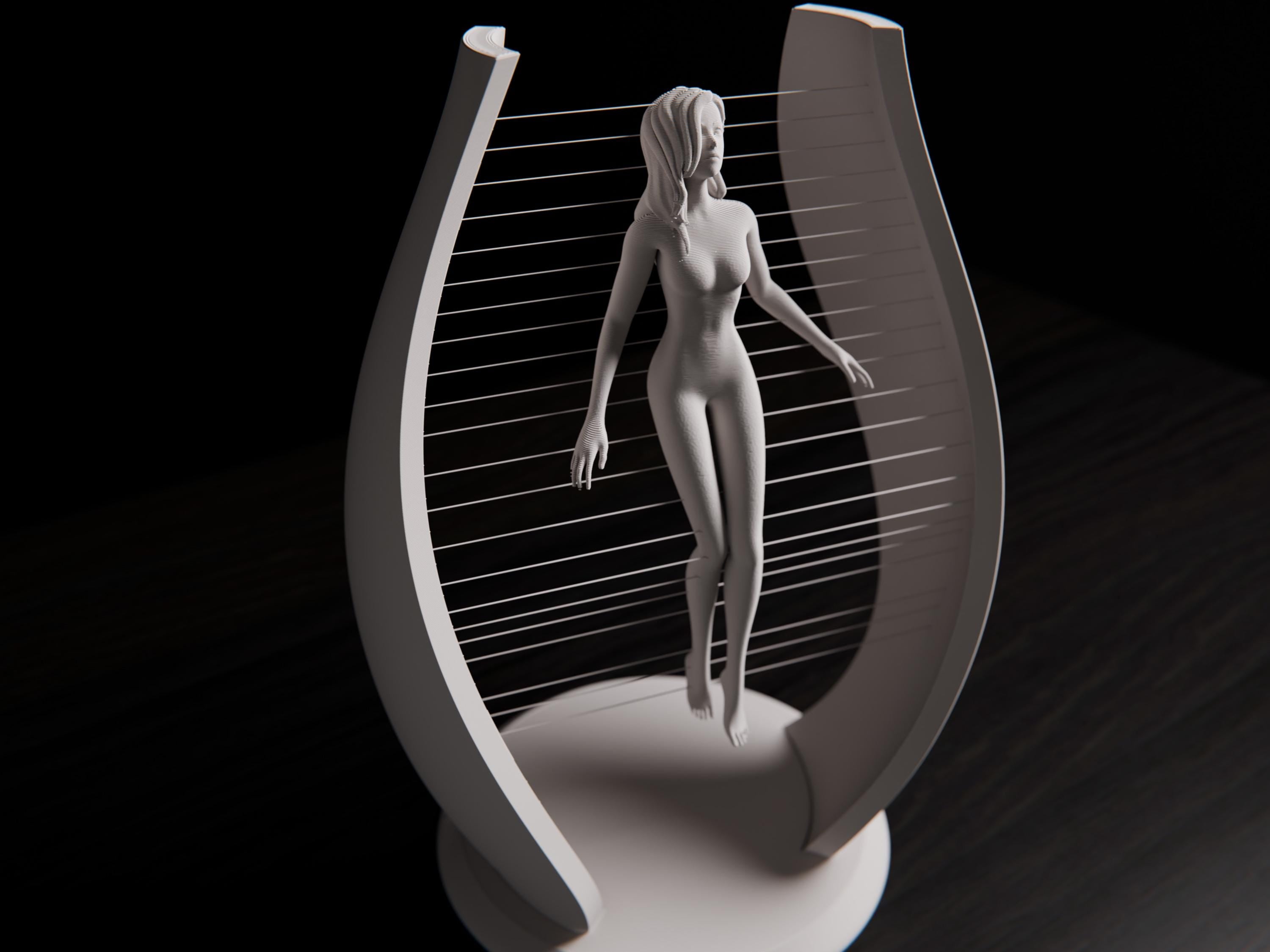 Woman String Art Sculpture