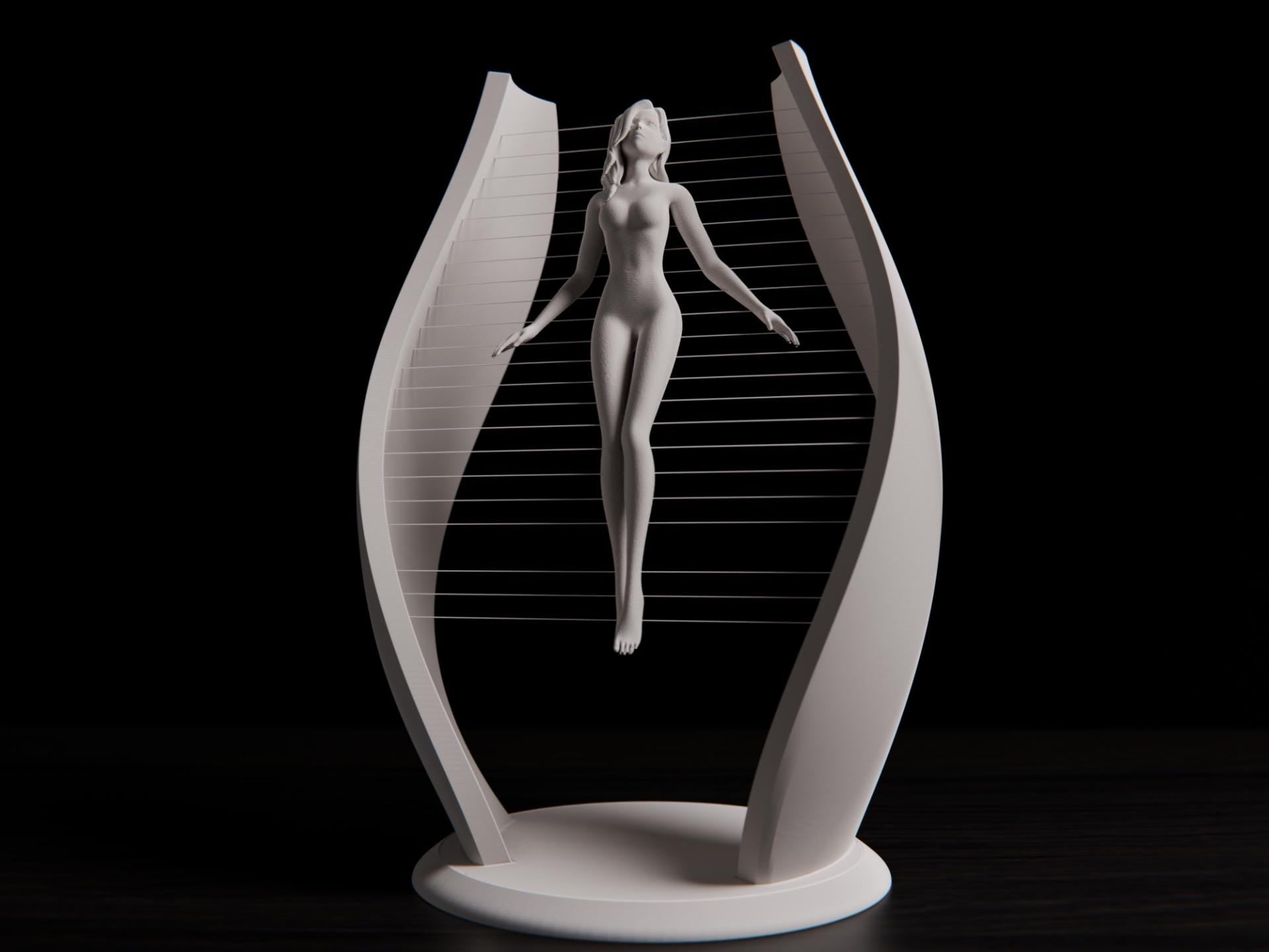 Woman String Art Sculpture