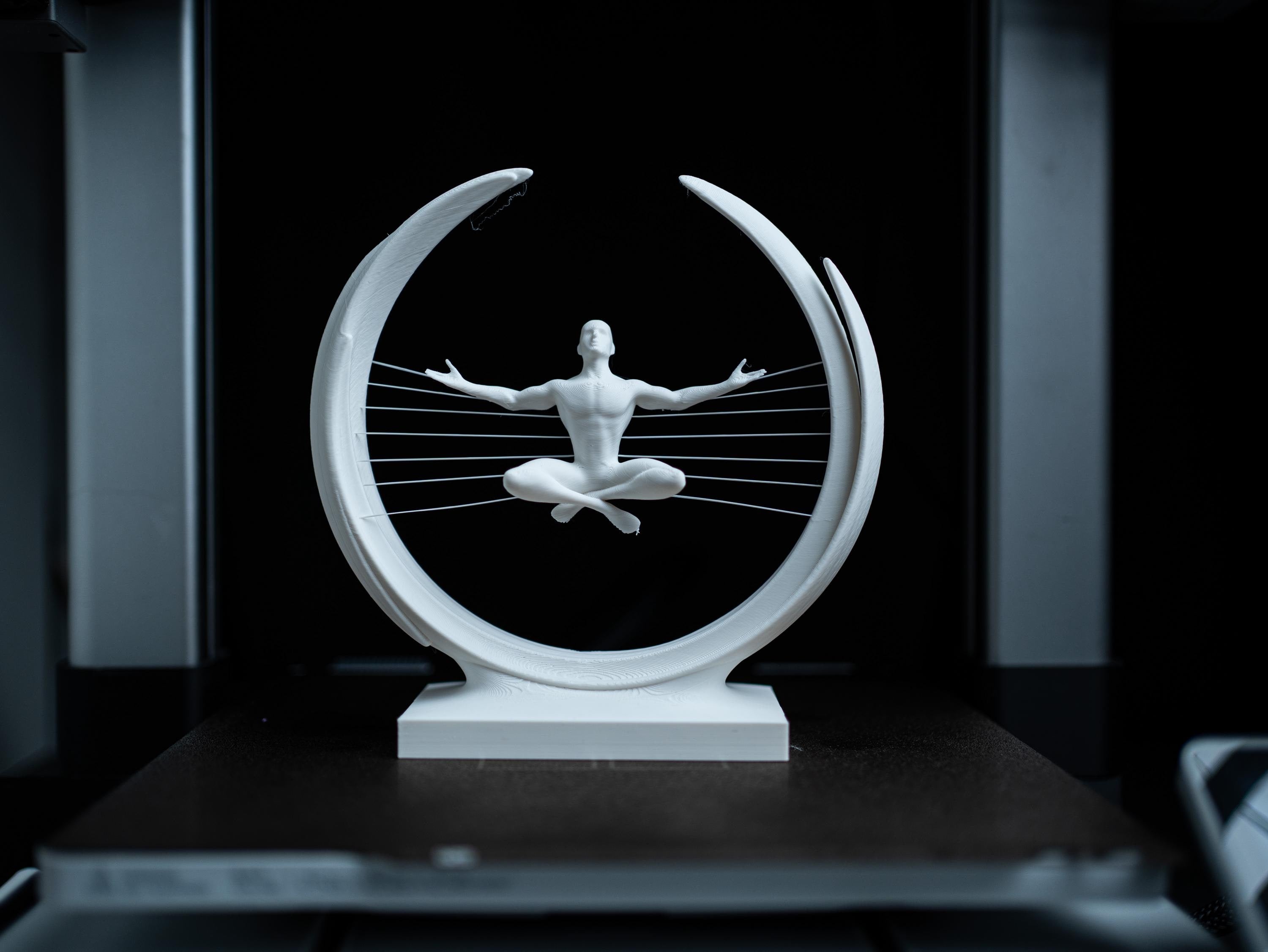 3D Printed Sitting Man Sculpture