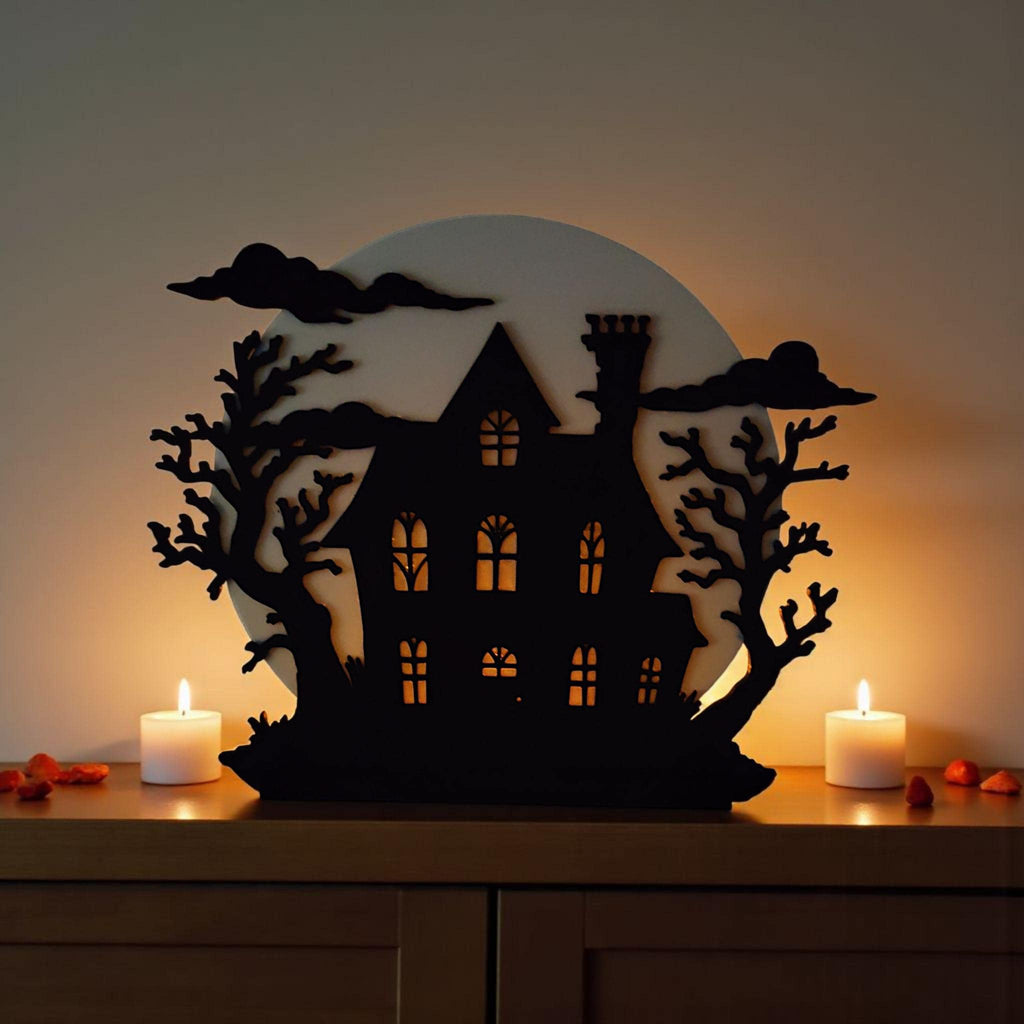 Spooky Hill House LED Tealight Holder