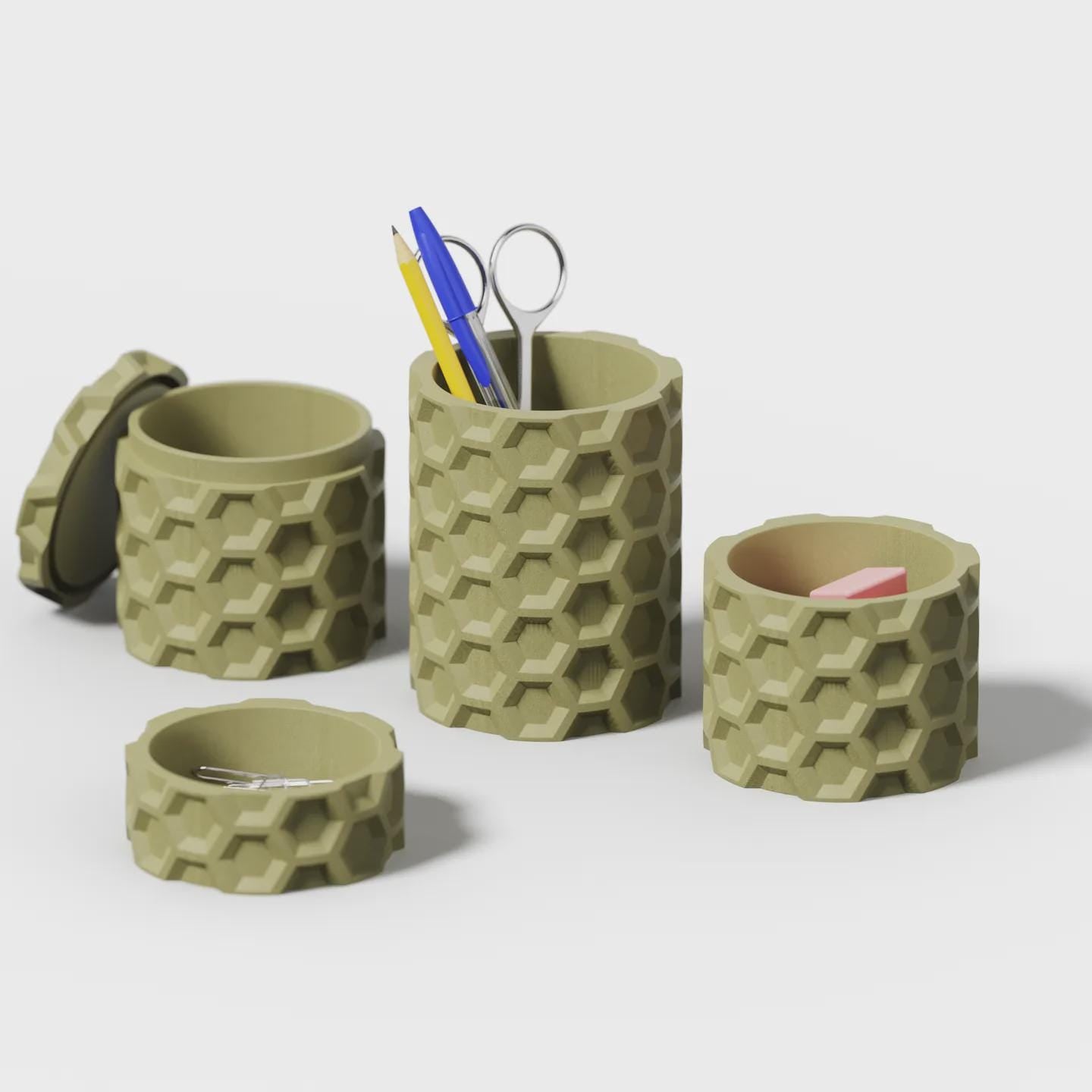 HEX Collection Modular Desk Organizer Set