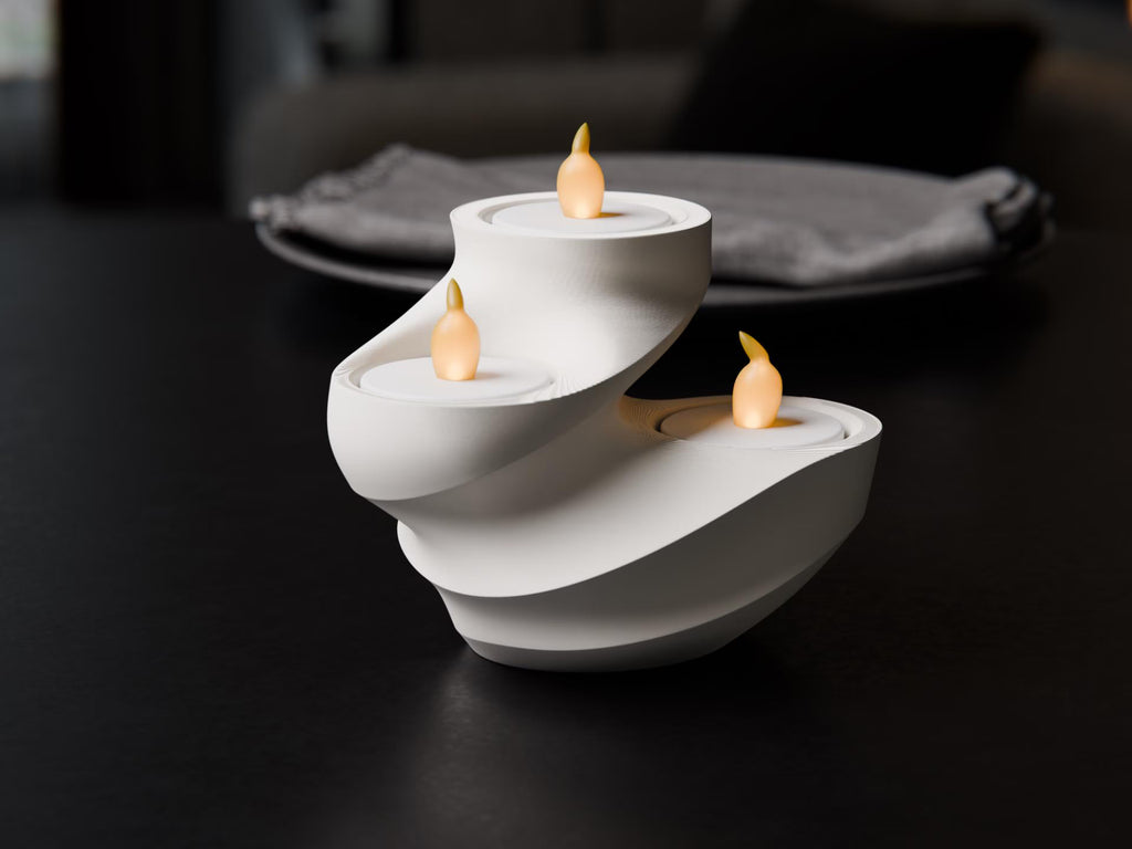 Swirl LED Tealight Holder