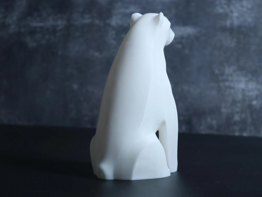 Minimalist Polar Bear Sculpture
