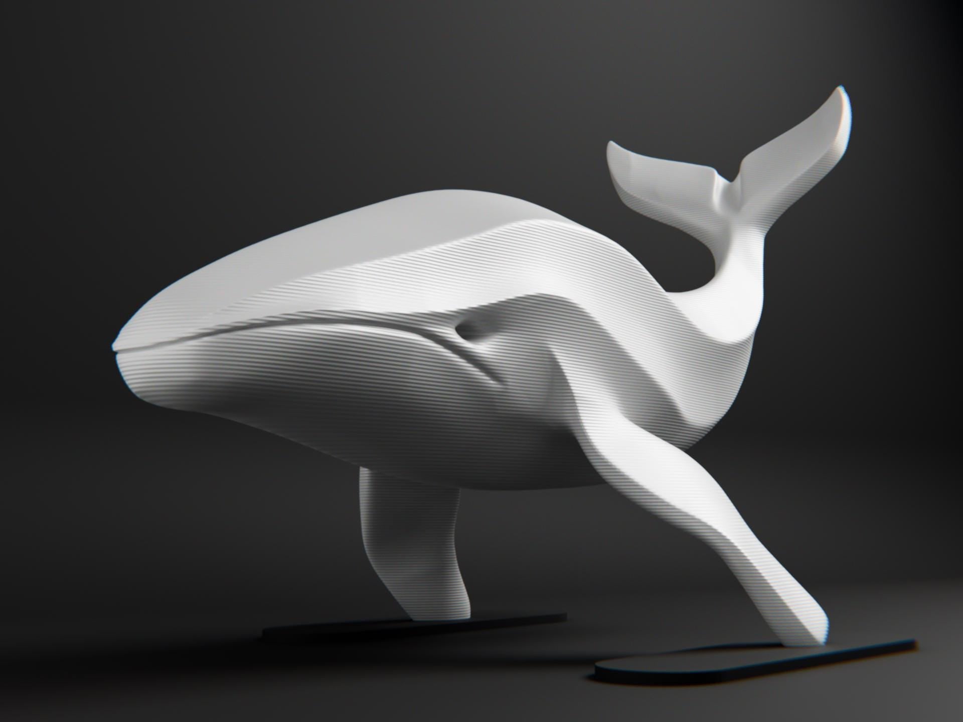 Modern Whale Sculpture