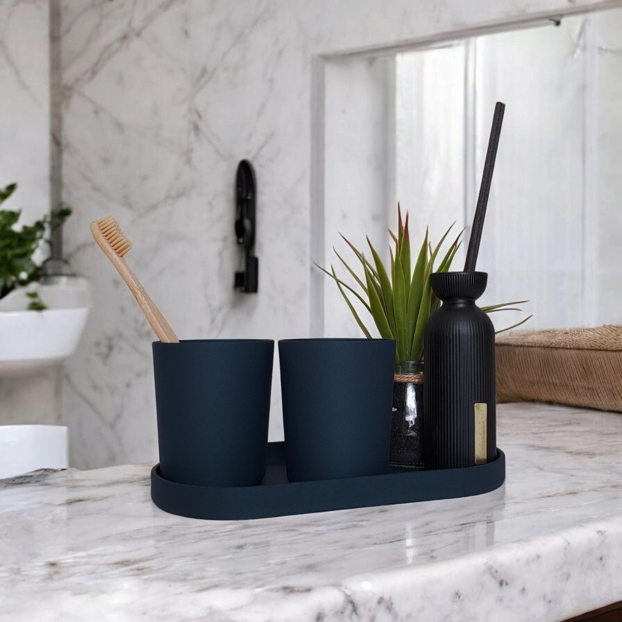 Modern Bathroom Organizer Set