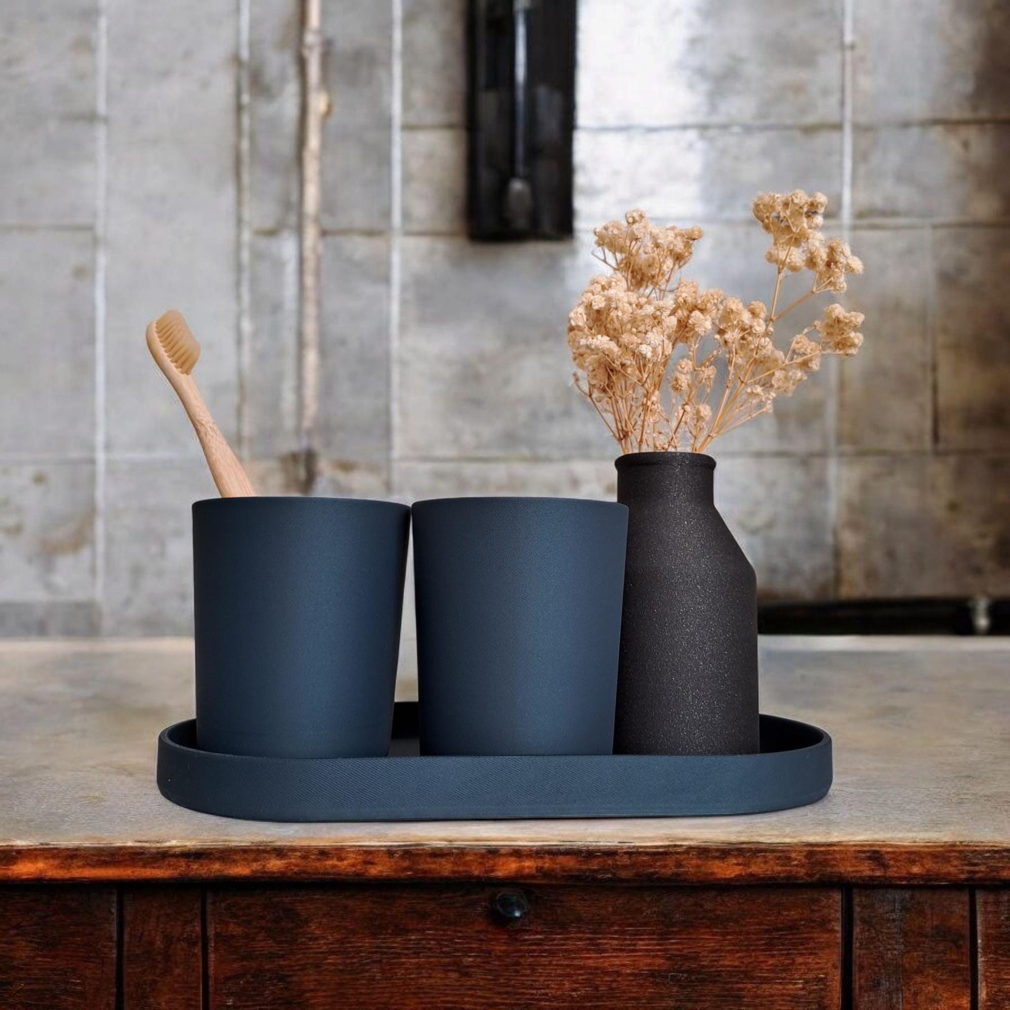Modern Bathroom Organizer Set