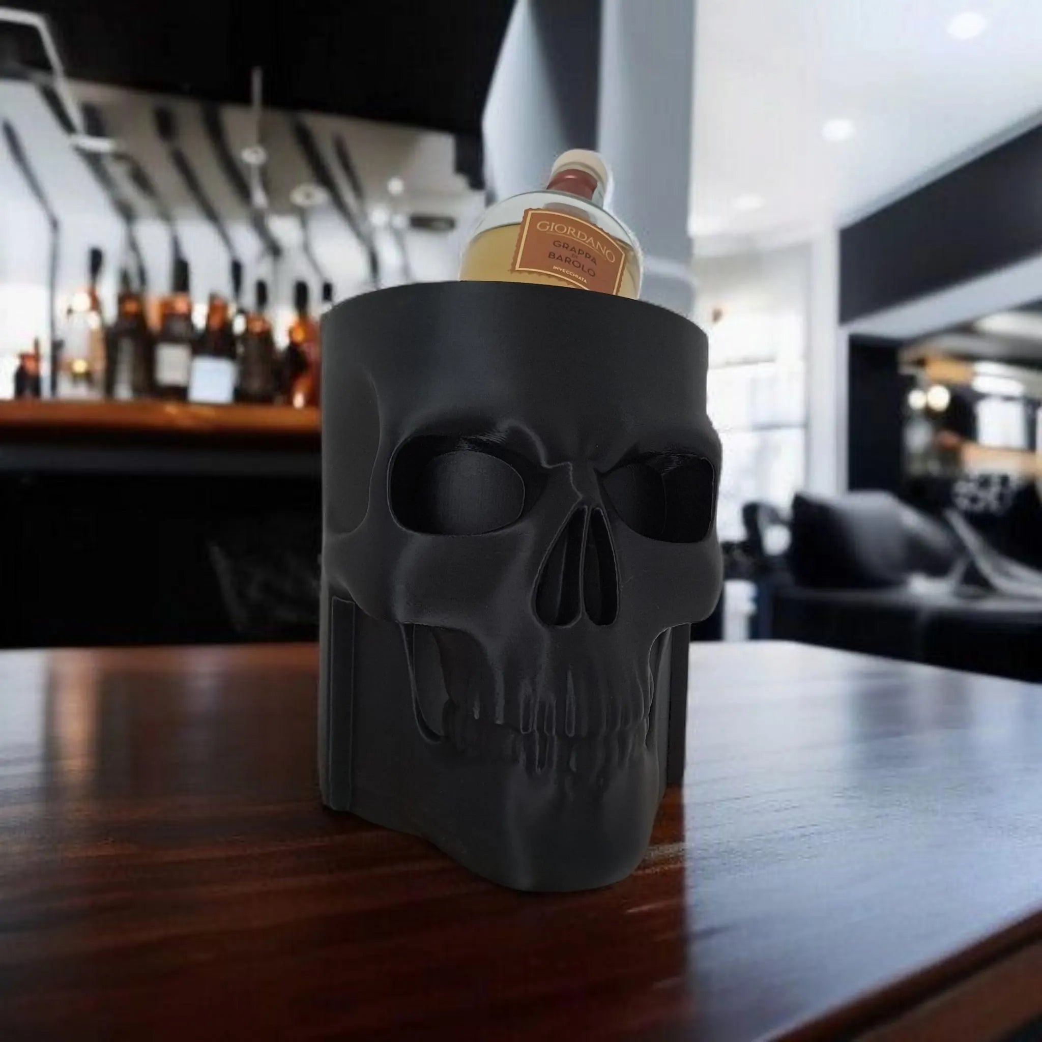 Skull Whiskey Bottle Holder