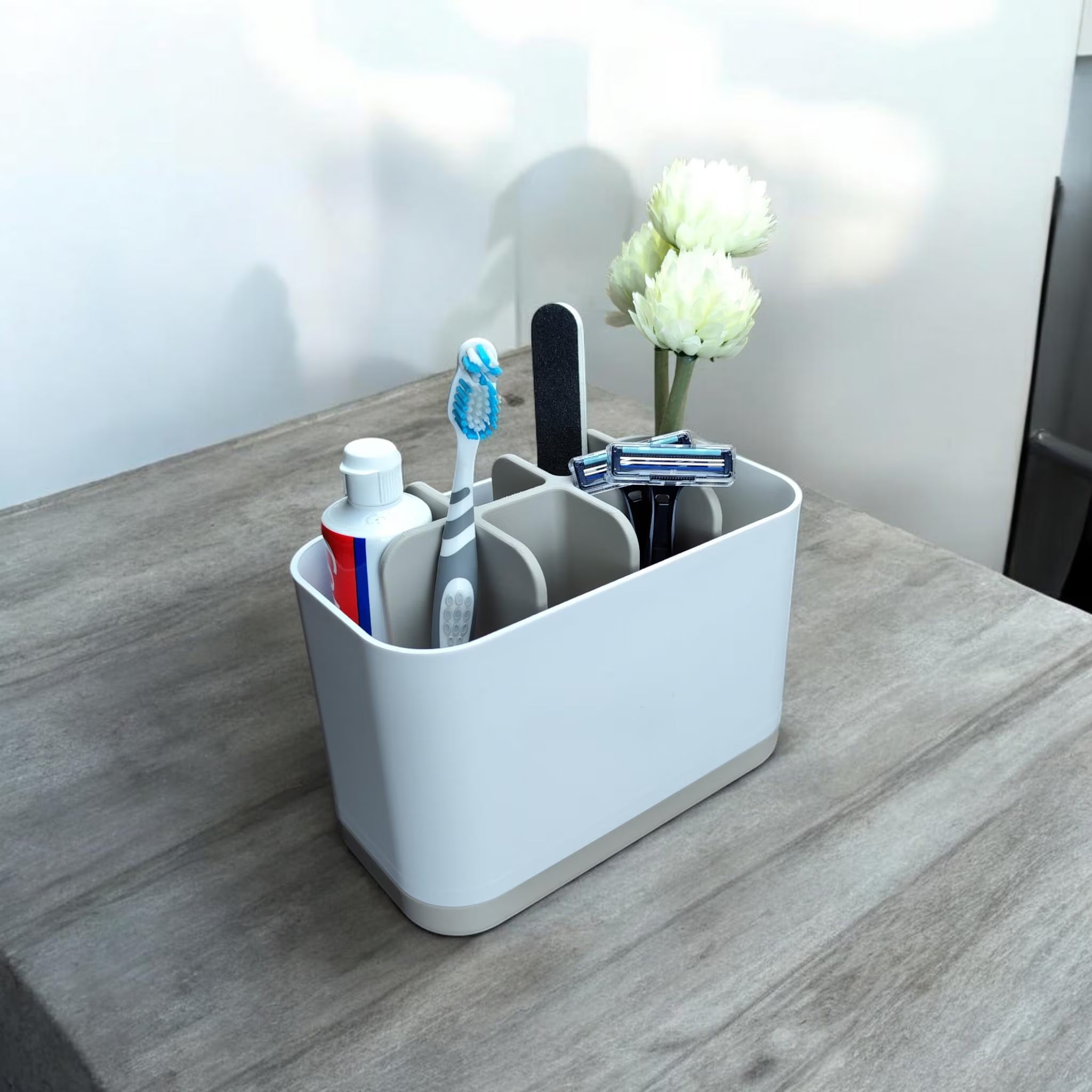 Two-Tone Bathroom Organizer
