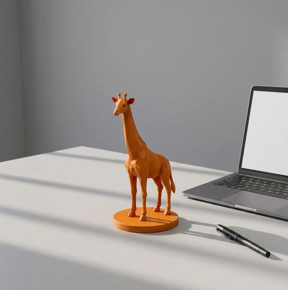 Low Poly Giraffe Sculpture
