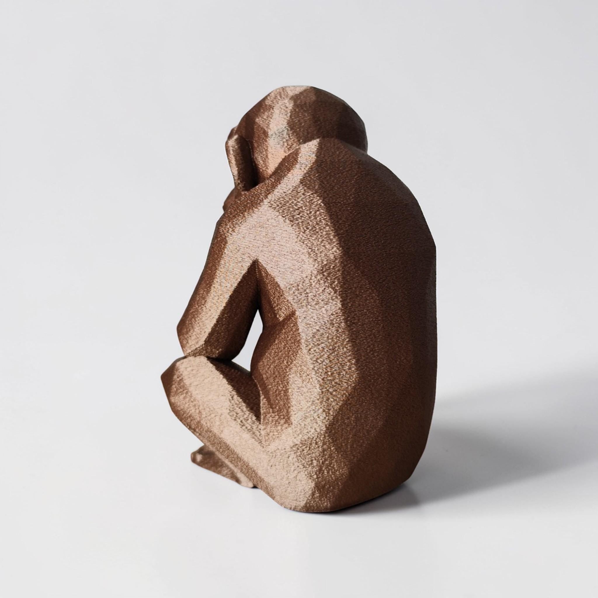 Low Poly Chimpanzee Sculpture
