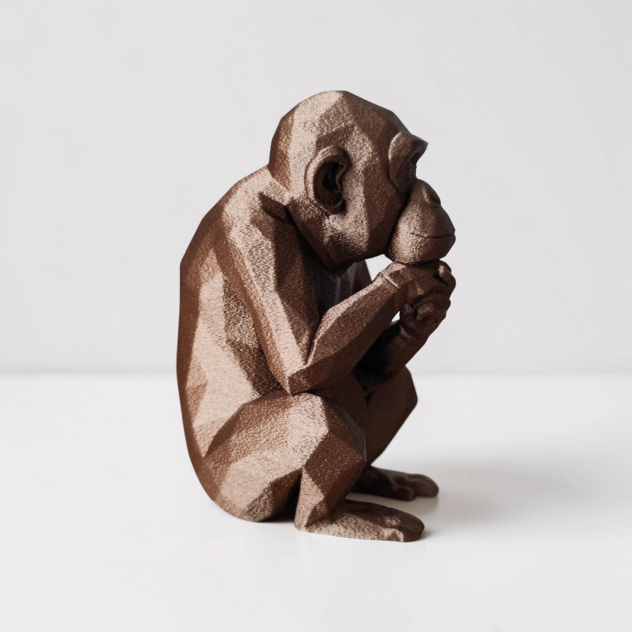 Low Poly Chimpanzee Sculpture