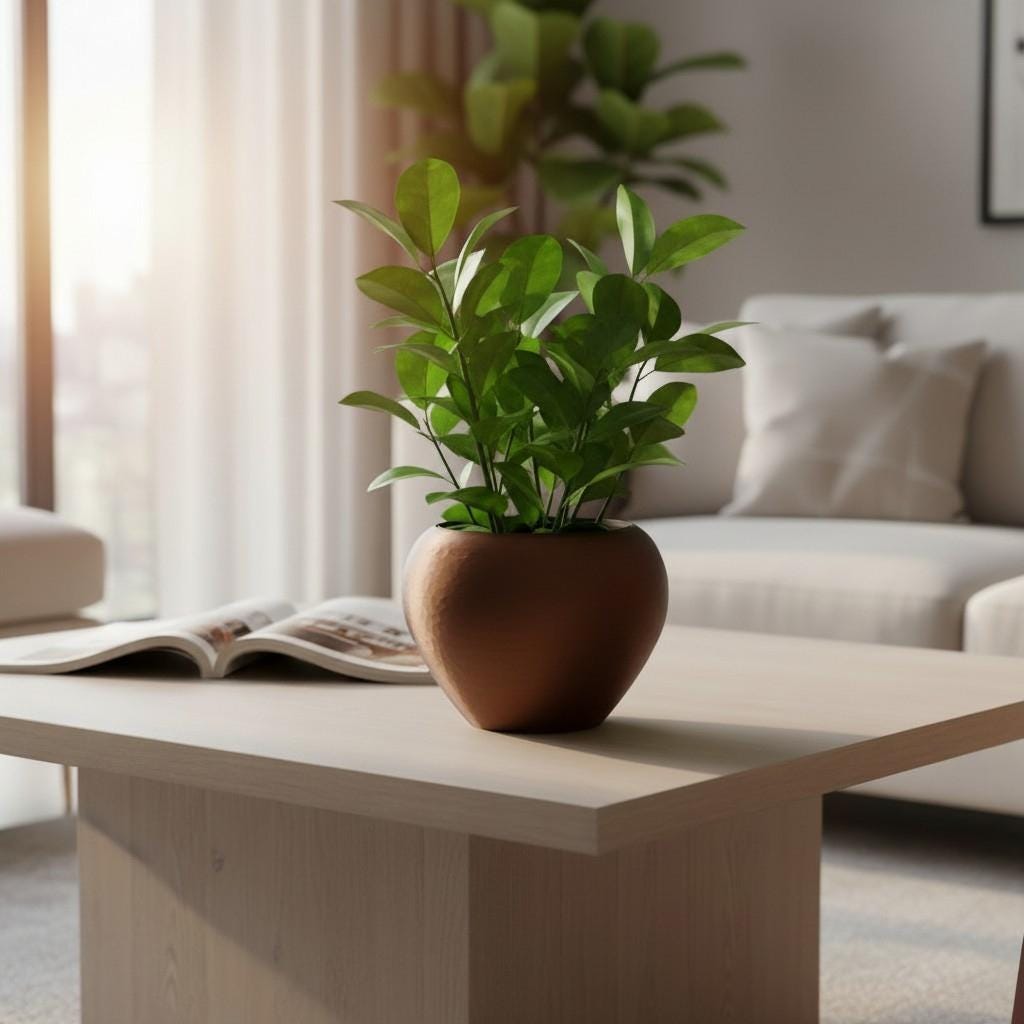 Self Watering Hammered Planter