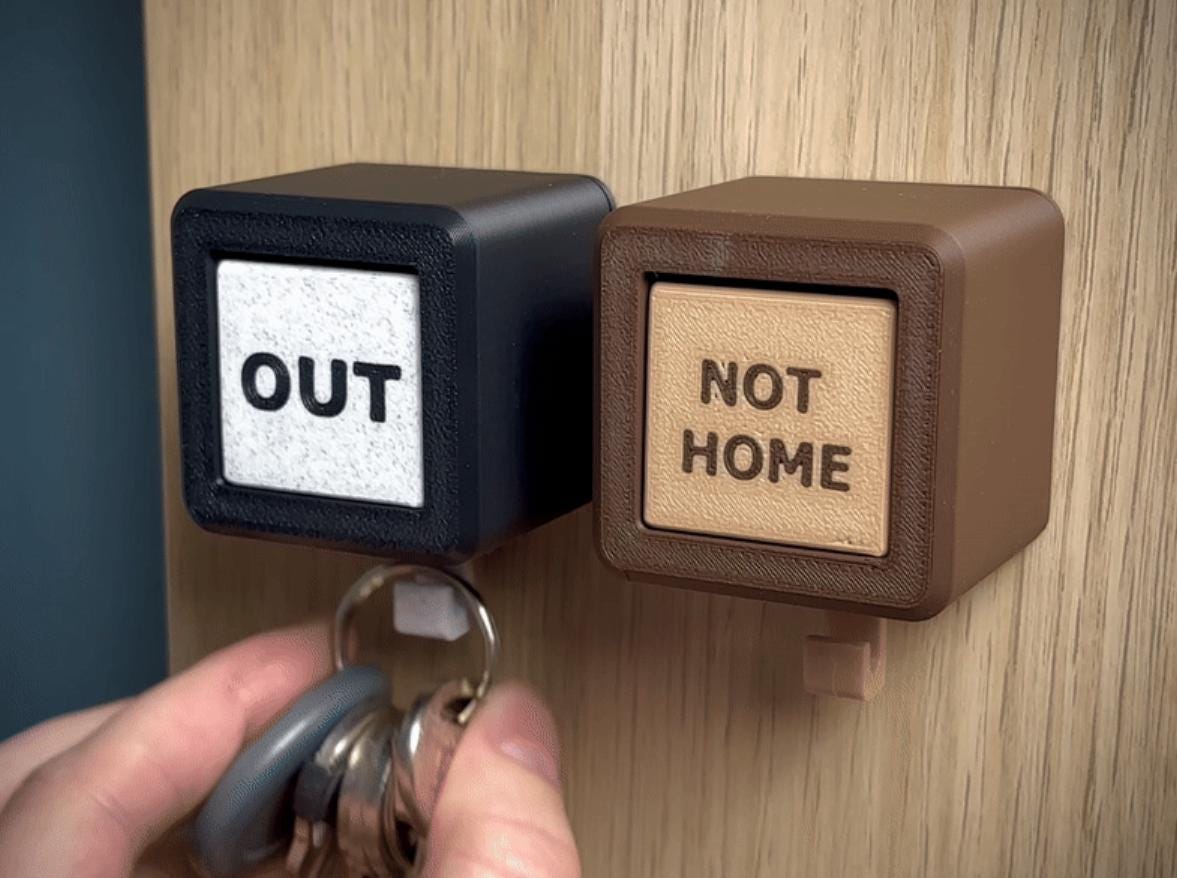 Key Holder with Rotating Sign
