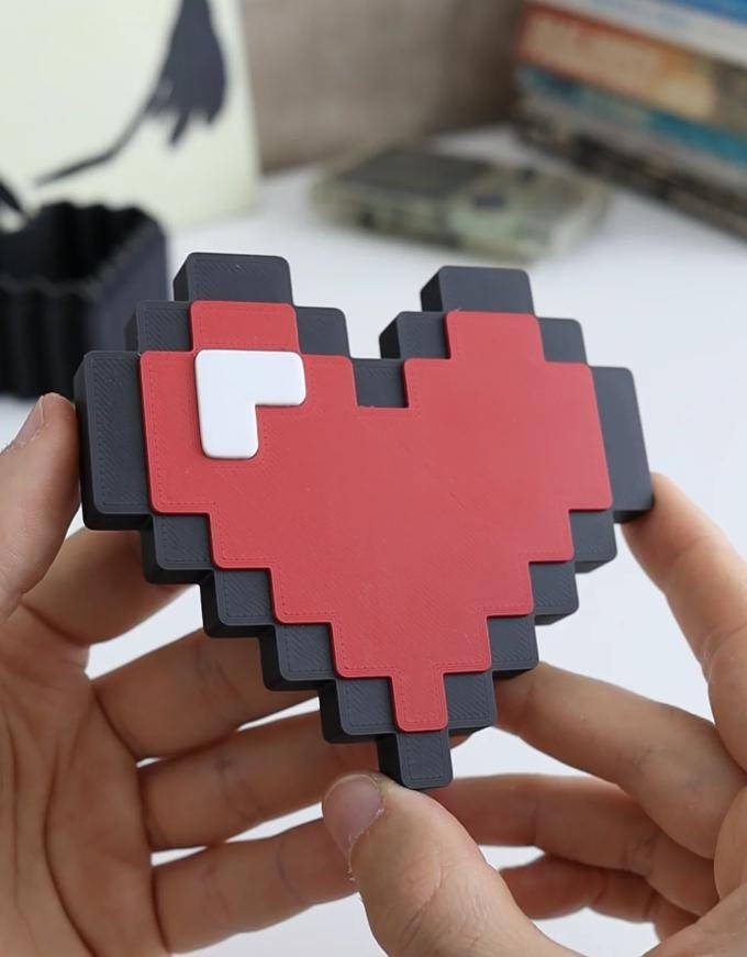 Pixel Heart Box, Valentine's Gift Box