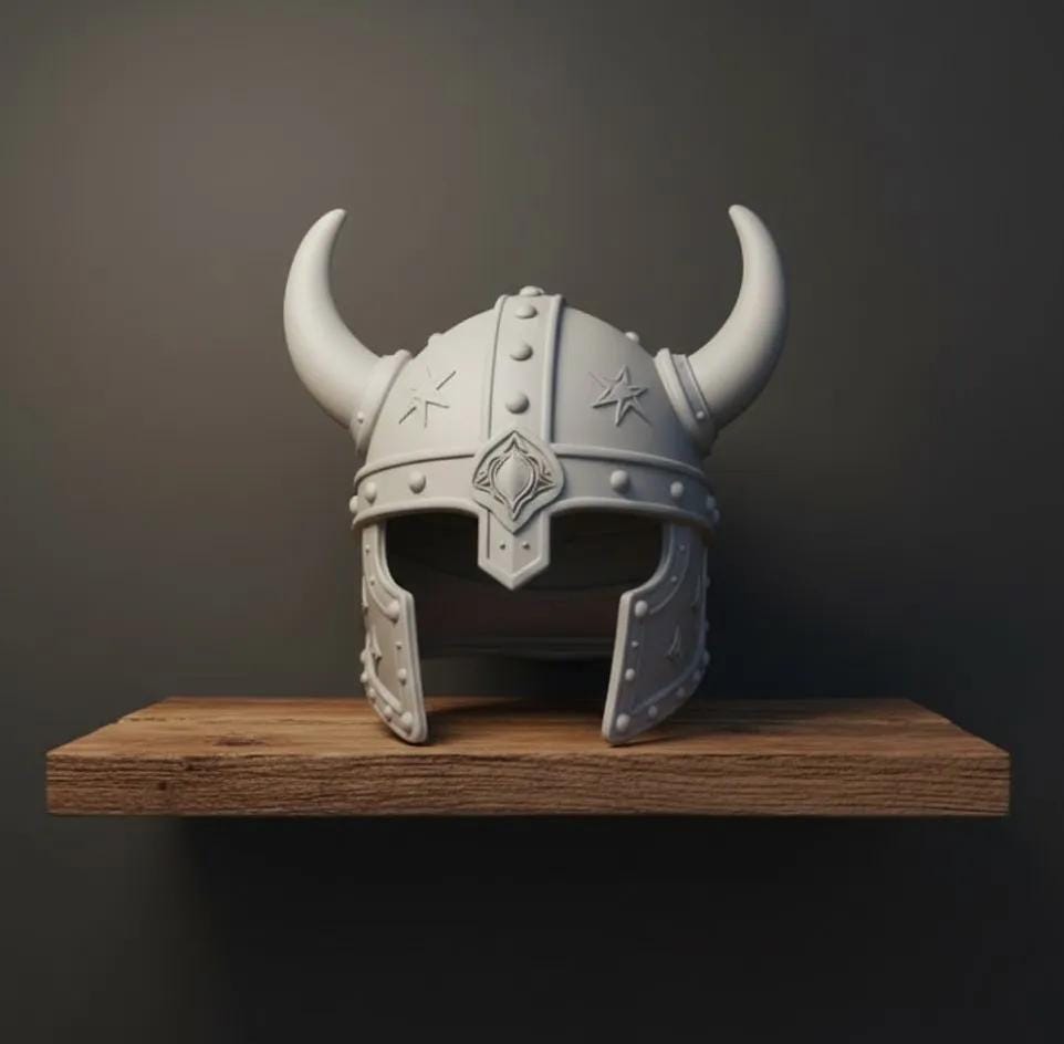 Viking Helmet Statue
