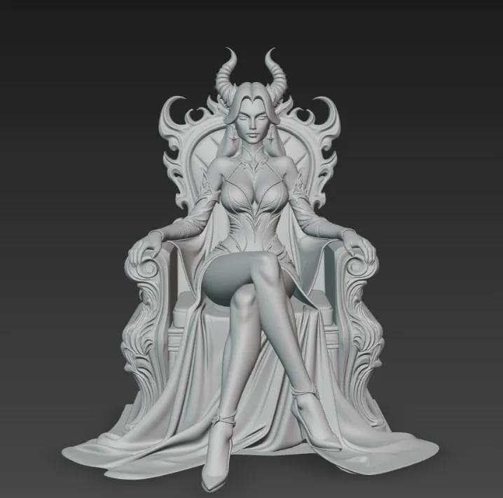 Demon Queen Throne Figurine