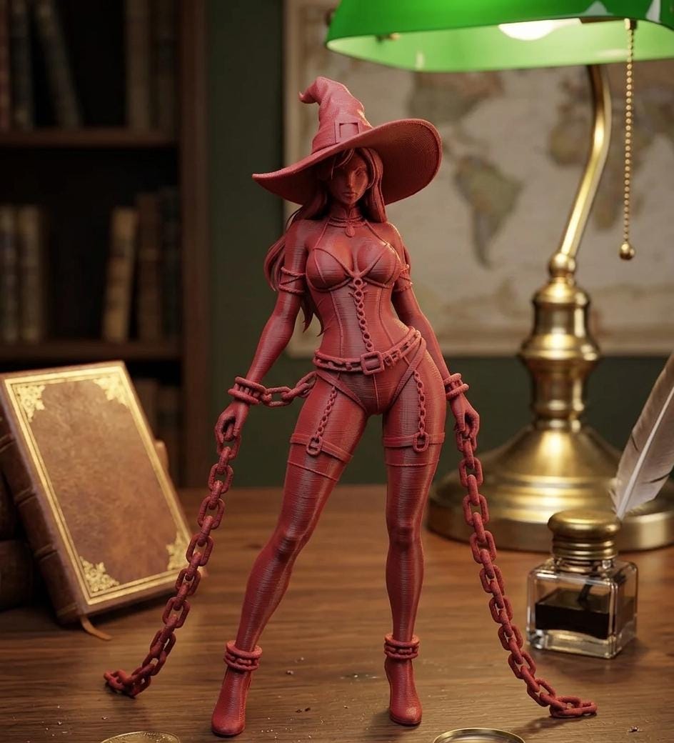 Witch in Chains Statue