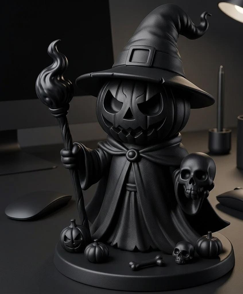 Pumpkin Warlock Statue
