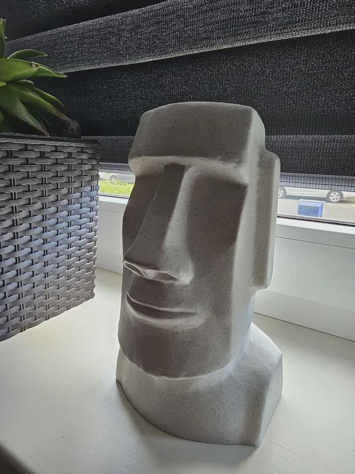 Moai Face Statue