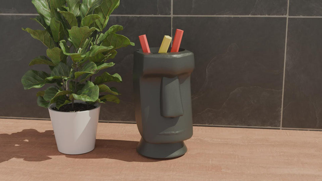 Moai Statue Pen Holder