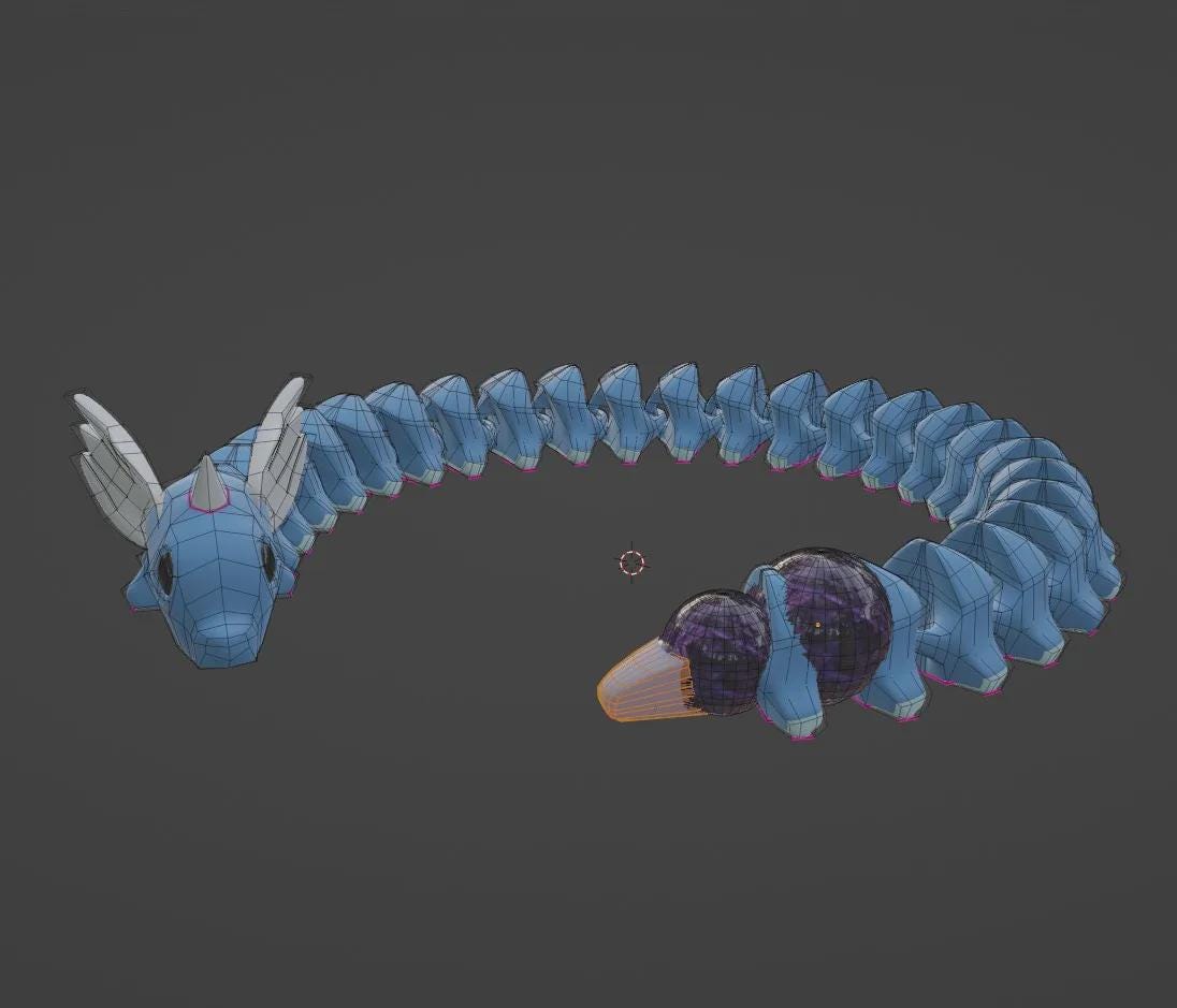 Articulated Flexi Dragon Toy