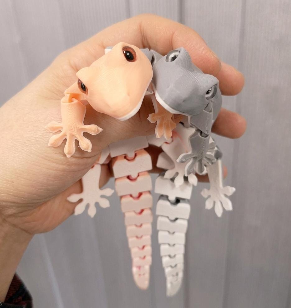 Articulated Flexi Gecko Toy Set