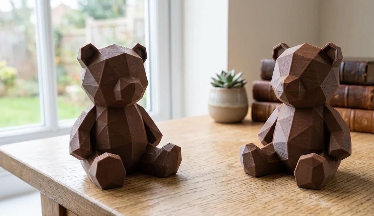 Low Poly Bear Statue