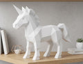 Low Poly Unicorn Sculpture