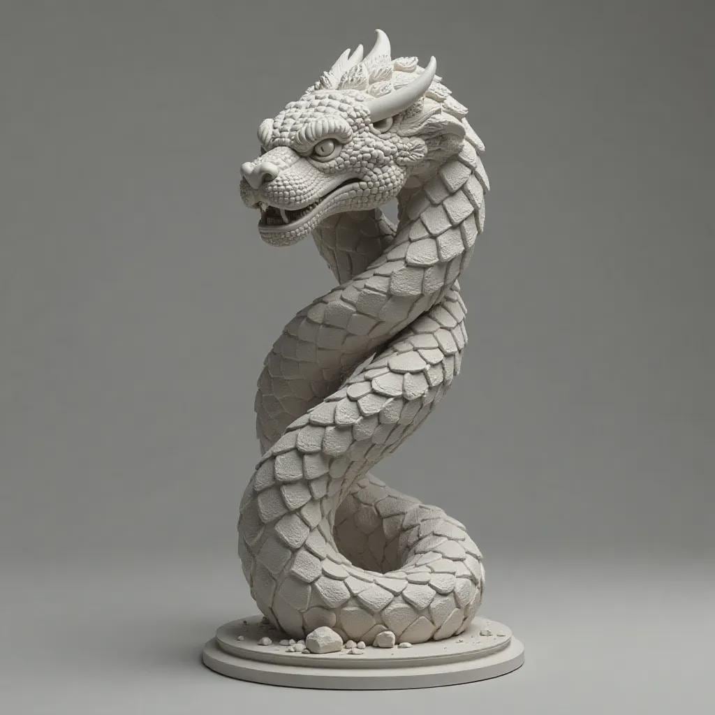 Coiled Snake Sculpture