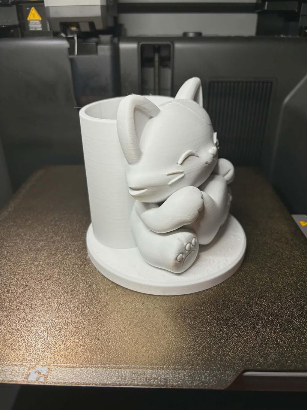 Cat Heart Pencil Holder
