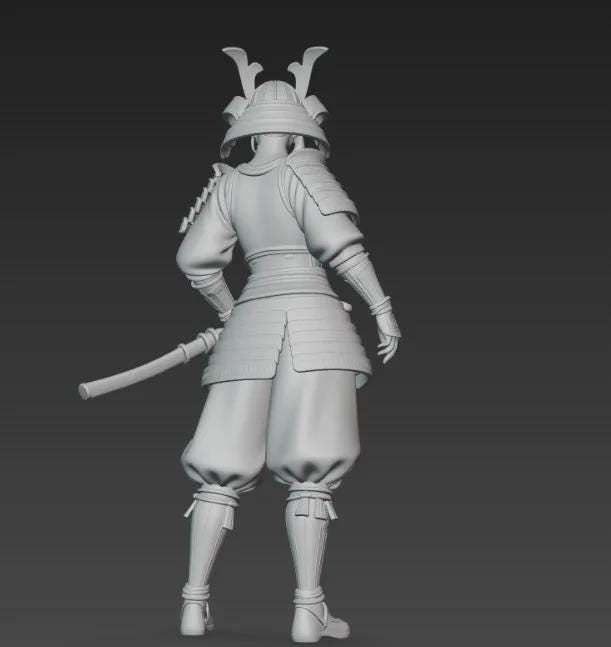 Samurai Woman Statue