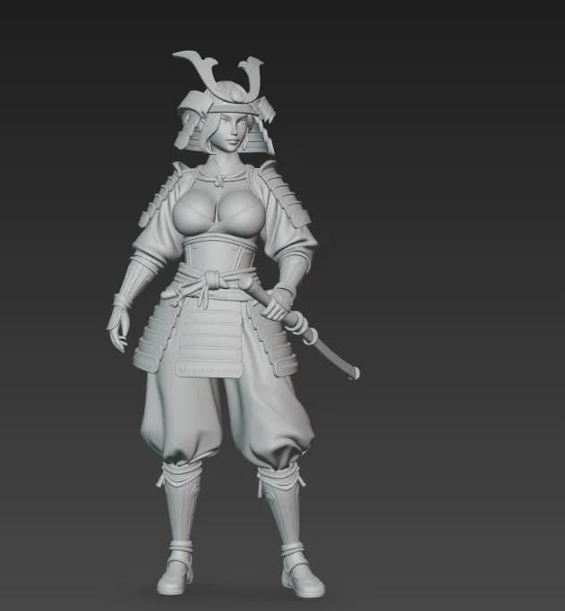 Samurai Woman Statue