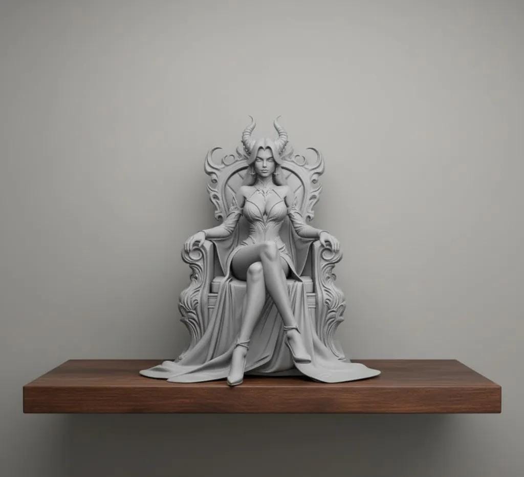 Demon Queen Throne Figurine