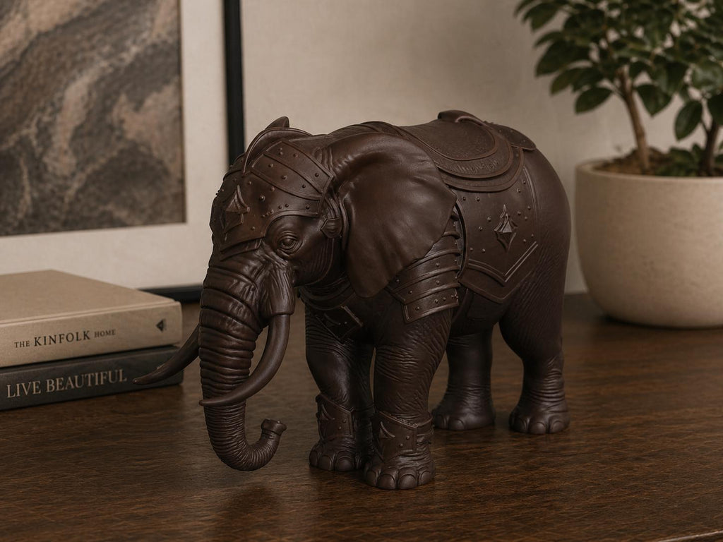 Armored Elephant Statue